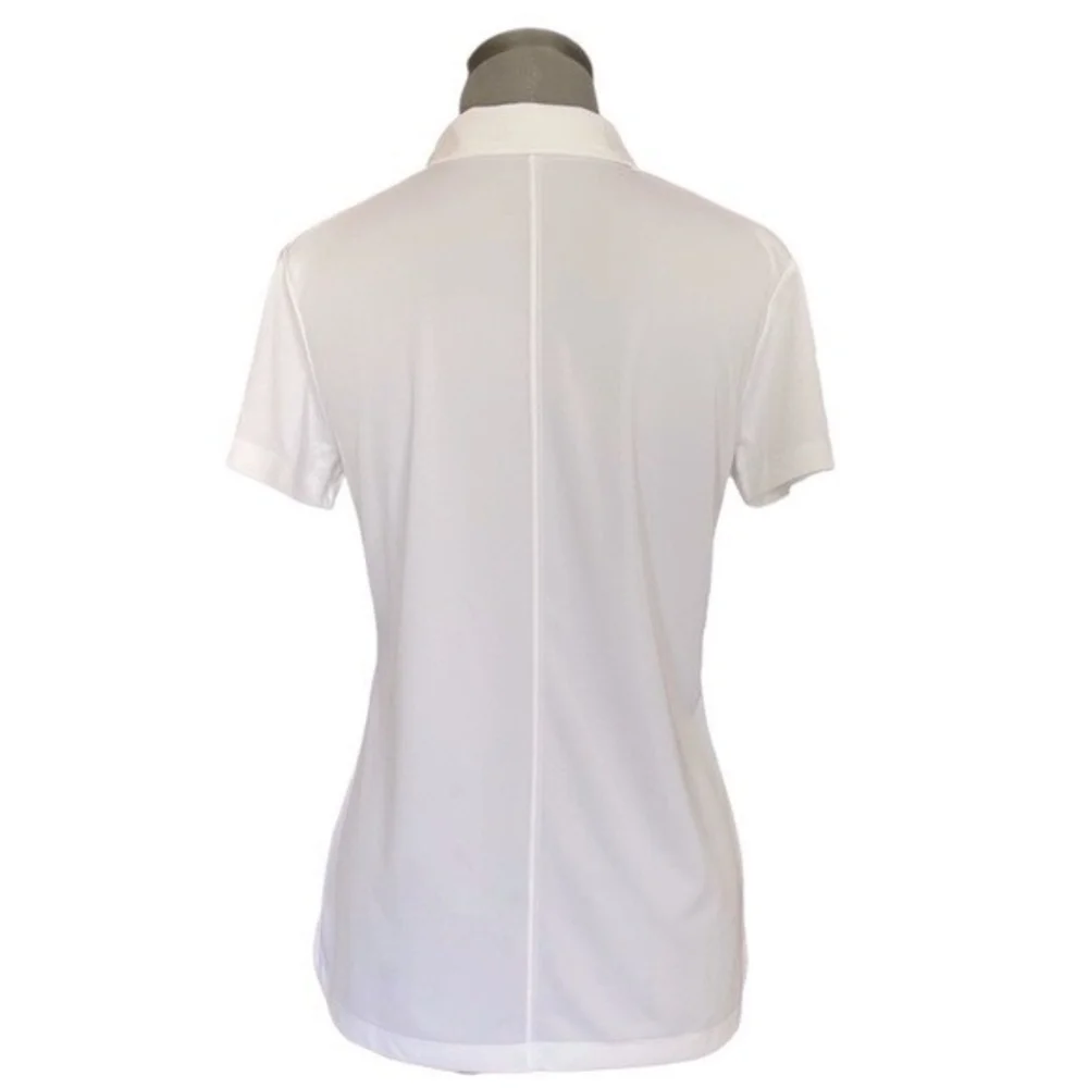 Nike Women's Genesis Open Victory Golf Polo M White Dri-Fit Performance NWT